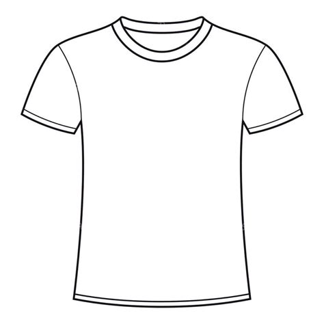 Blank T Shirt Outline Template | Shirt drawing, T shirt design template ...