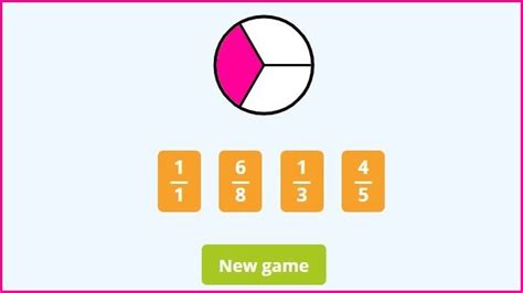 Identifying Fractions Games ONLINE + Worksheets