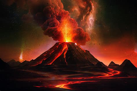 Lava Volcano Eruption