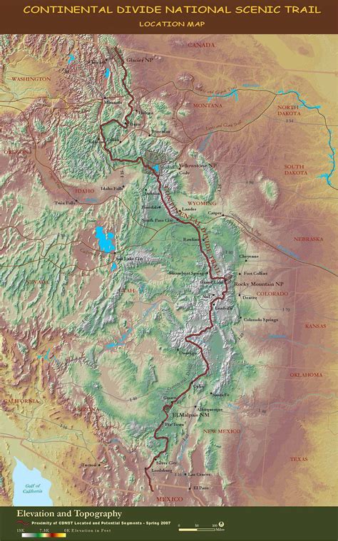 Continental Divide Trail Map