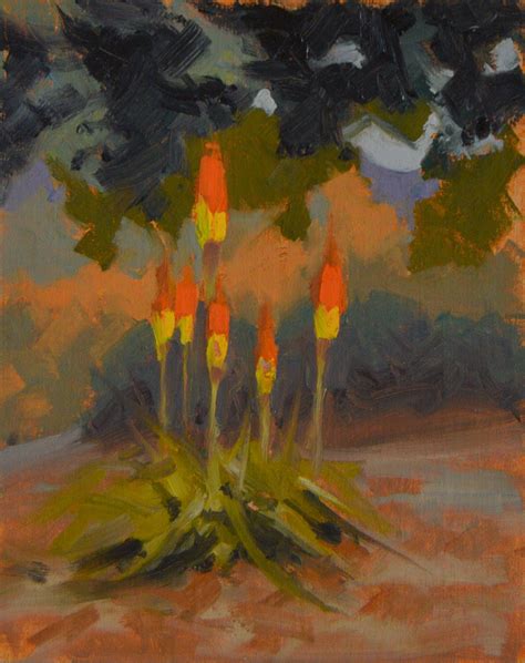 Cactus Desert Plein Air Oil Painting California Plants Flowers ...