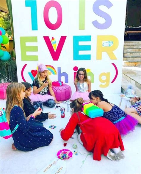 Kara's Party Ideas Colorful Modern 10th Birthday Party | Kara's Party ...