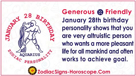 January 28 Zodiac (Aquarius) Horoscope Birthday Personality and Lucky ...