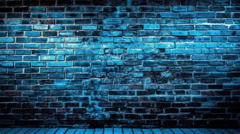 Blue Brick Wall In Dark Background, Brick Outer Wall Background ...