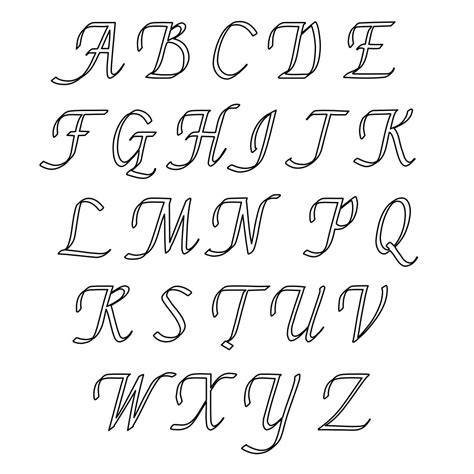 Printable Cursive Letter Stencils | Fancy and Stylish Fonts