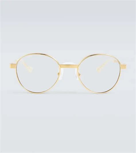 Gucci Round Glasses - Gold | Editorialist