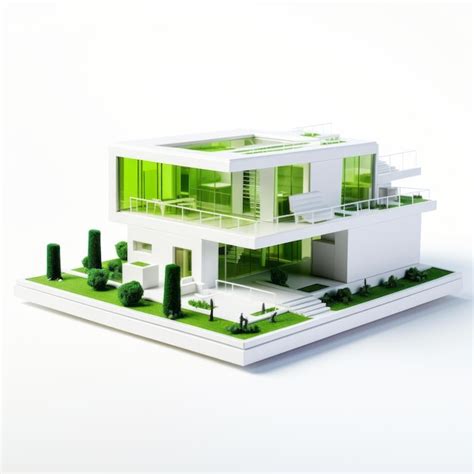 Premium Photo | 3d printed modern house architectural model