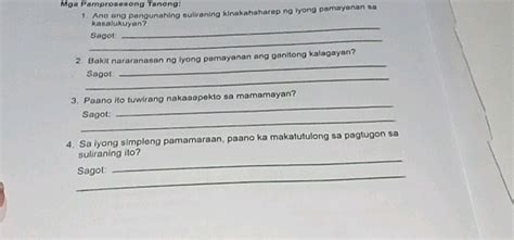 Mga Pamprosesong Tanong 1 Ano Ang StudyX