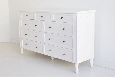 White Hamilton Dresser – 9 Drawer – Abide Interiors