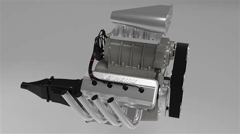 High detail HEMI V8 Engine 3D model | CGTrader