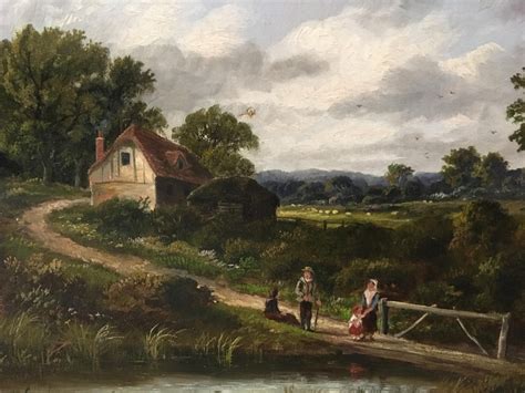 Edward A Atkyns (British, 19th Century), River landscape with a family ...