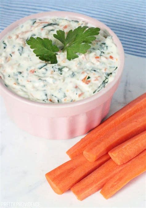 Yogurt Veggie Dip (Under 50 calories!) - Pretty Providence