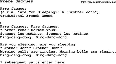 French Lyrics For Frere Jacques at Arthur McMurray blog