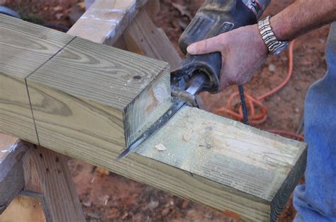 Notched Wood Post Beam Connection - The Best Picture Of Beam