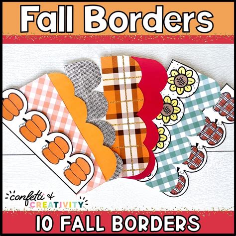 Fall Bulletin Board Borders | Confetti & Creativity