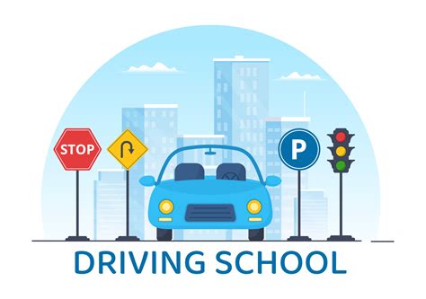 Driving School with Education Process of Car Training and Learning to ...