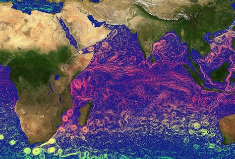 Ocean currents in the Indian Ocean - Stock Image - C029/6126 - Science ...