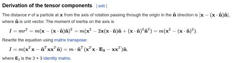 [SOLVED] A question about the tensor of inertia components derivation ...