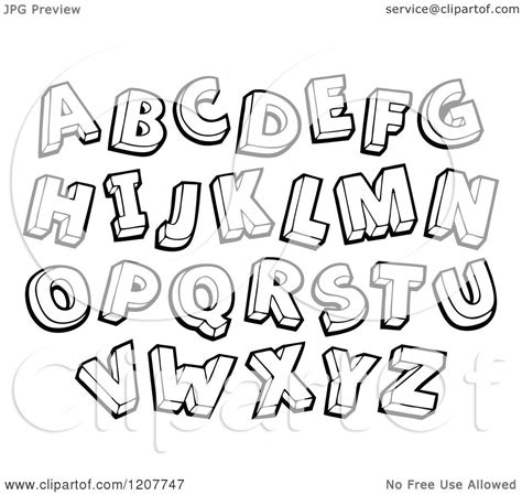 Alphabet Letters Clipart Black And White