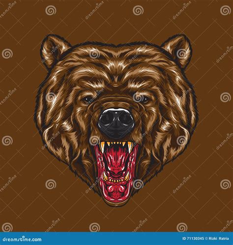 Angry Bear Face Royalty-Free Stock Photo | CartoonDealer.com #71130345