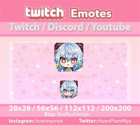 Ganyu Genshin Emotes Ganyu Emote Ganyu Chibi Genshin Emote Twitch ...