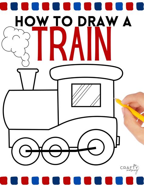 Train Drawing (Easy How to Draw Tutorial) - Crafty Morning