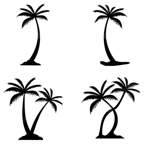 Small Palm Tree Silhouette PNG Images, Palm Tree Silhouette, Silhouette ...