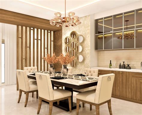 A Modern Dining Room Design with Crockery Unit | Beautiful Homes