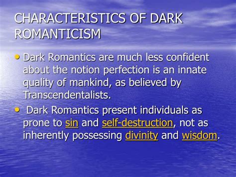 Dark Romanticism Themes And Characteristics Of Dark | www ...