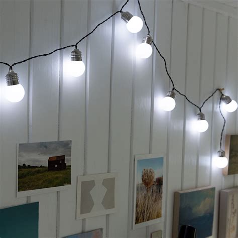 String Of 10 White Led Battery Bulb Lights | Rex London (dotcomgiftshop)