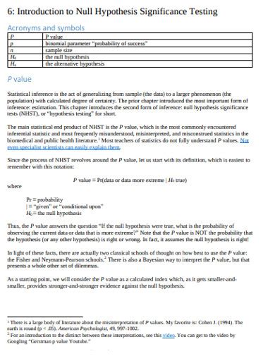 Null Hypothesis - 10+ Examples, Format, How to state, PDF