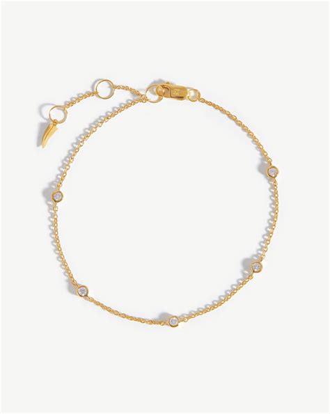 Fine Floating Diamond Bracelet | 14ct Solid Gold | Missoma