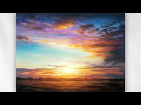 Acrylic Sunset Clouds Painting Easy - guessuniversal