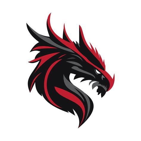 Head Angry Dragon Logo Design Modern Game Style Simple Illustration ...