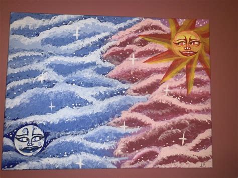 sun and moon painting, an original | #2107267490