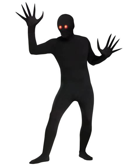 Glowing Eyes Shadow Demon Skin Suit Unisex Costume