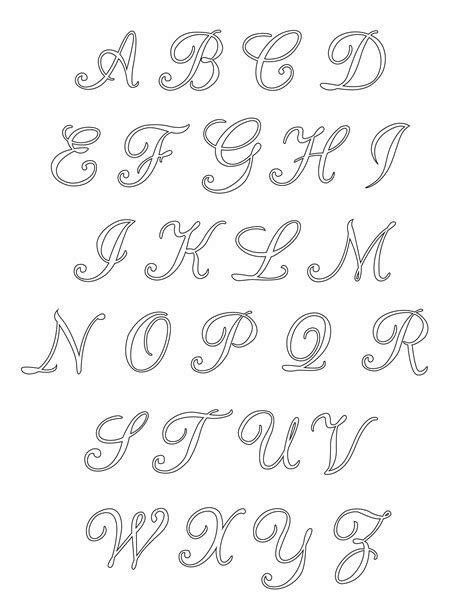 free printable calligraphy letters free letter stencils free - brushpen ...