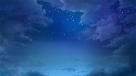 Anime Landscape: Anime Starry Night Sky Background