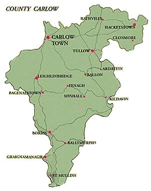 Carlow Map Region City - Map of Ireland City Regional Political