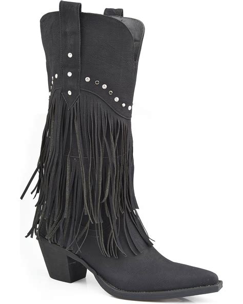 Roper Rhinestone Fringe Cowgirl Boots - Pointed Toe | Sheplers