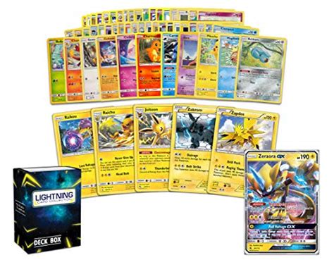 Pokemon Electric Collection - 50 Pokemon Cards Plus 5 Rare Electric ...