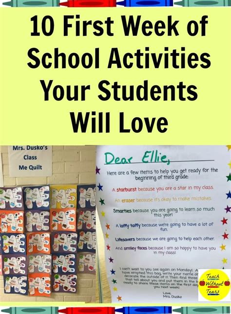 10 First Week of School Activities Your Students Will Love | Teach ...