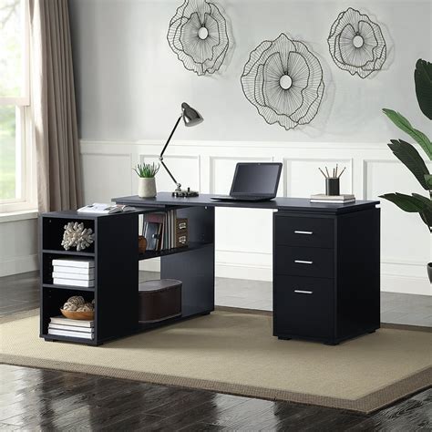 BELLEZE Trition L Shaped Computer Desk Home Office Corner Desk With ...