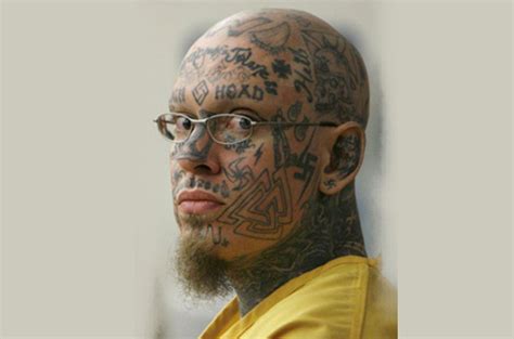 Face-tattooed neo-Nazi is sentenced to life for the killing of a prison ...