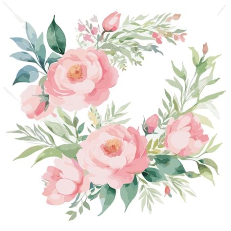 Premium Vector | Floral design vector on a white background