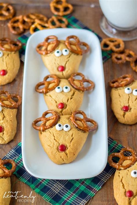 Peanut Butter Reindeer Cookies - My Heavenly Recipes