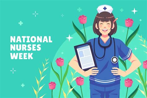 Free Vector | Flat background for national nurses week