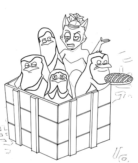 Private Penguins of Madagascar Coloring Page - Free Printable Coloring ...