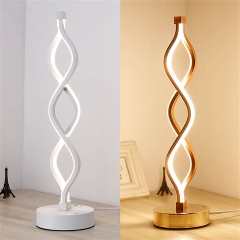 24W Modern Spiral Twist Wave Design LED Table Light Desk Reading Lamp ...