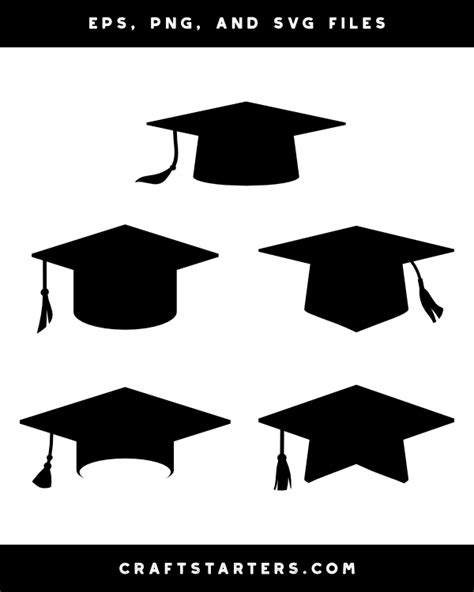 Graduation Cap Silhouette Clip Art